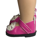 Pink Bow Dress Shoes Fits 14.5" Wellie Wisher American Girl Doll Shoes2