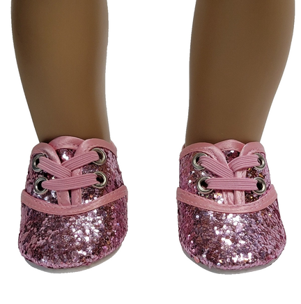 Pink Glitter Dance Shoes Fits 18" American Girl Doll Clothing Shoes2