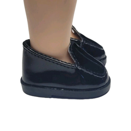 Black Loafers Fits 14.5" Wellie Wisher American Girl Doll Shoes1