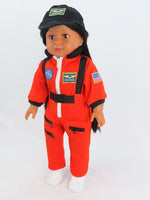 Orange Astronaut Suit Fits 18" American Boy Girl Doll Clothing2