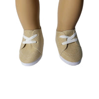 Khaki Boat Shoes Fits 18" American Girl Doll Clothes Shoes0