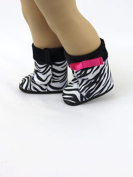 Zebra Print Boots Fits 18" American Girl Doll Clothing Shoes0