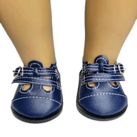 Navy Buckle Dress Shoes Fits 18" American Girl Doll Clothes Shoes1