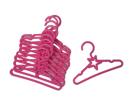 Pink Star Hangers 10 Pack Fits 14.5" Wellie Wisher American Girl Doll0