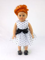 White And Black Polka Dot Dress Fits 18" American Girl Doll Clothing2
