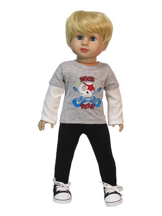 Rockstar Outfit Fits 18" American Boy Girl Doll Clothing0