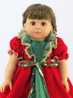 Red And Green Victorian Dress Fits 18" American Girl Doll Clothing1