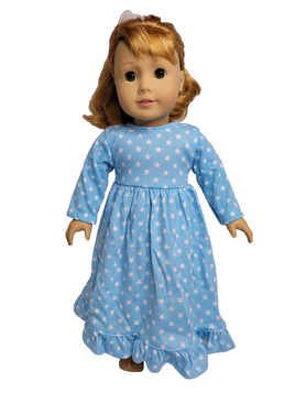 Blue Star Nightgown Fits 18" American Girl Doll Clothing0