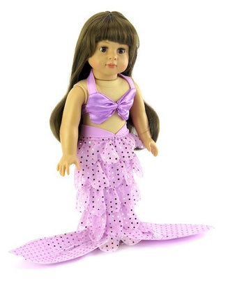 Lavender Sequin Mermaid Costume Fits 18" American Girl Doll Clothing1
