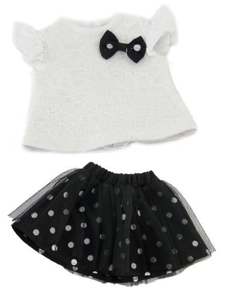 Black And White Polka Dot Skirt Set Fits 18" American Girl Doll Clothing1