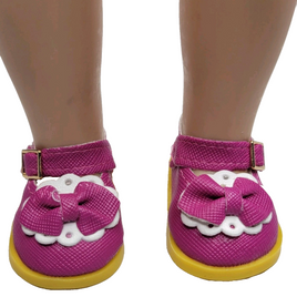 Magenta Mary Jane Dress Shoes Fits 14.5" Wellie Wisher American Girl Doll Shoes0