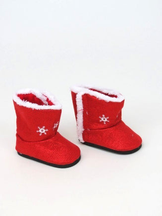 Red Snowflake Boots Fits 18" American Girl Doll Clothing Shoes0