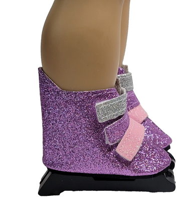 Purple Glitter Roller Blades Fits 18" American Girl Doll Clothing Shoes0