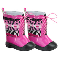 Pink Print Boots Fits 18" American Girl Doll Clothing Shoes0