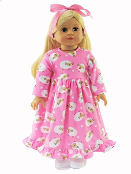 Pink Lamb Nightgown Fits 18" American Girl Doll Clothing0