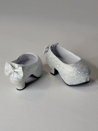Silver Back Bow High Heel Shoe Fits 14.5" Wellie Wisher American Girl Doll Shoes3