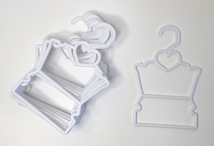 White Heart Display Hangers 10 Pack Fits 14.5" Wellie Wisher American Girl Doll0