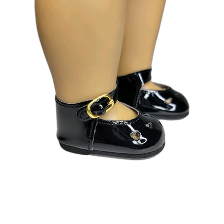 Black Heart Cutout Dress Shoes Fits 18" American Girl Doll Clothes Shoes1