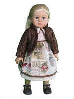 Antique Style Dress And Sweater Fits 18" American Girl Doll Clothing0