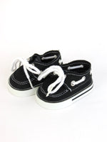 Black Boat Shoes Fits 18" American Boy Girl Doll Shoes1