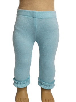 Light Blue Ruffle Trim Pants Fits 18" American Girl Doll Clothing0