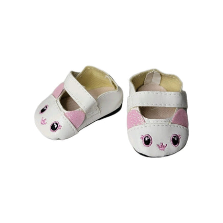White Kitty Cat Dress Shoes Fits 18" American Girl Doll Clothes Shoes2