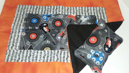 Guitar Music 2pc Handmade Bedding Set Fits 18" American Boy or Girl Doll0