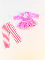 Pink Snowflake Pant Set Fits 14.5" Wellie Wisher American Girl Doll Clothing1