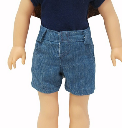 Blue Jean Shorts Fits 14.5"  Wellie Wisher American Girl Clothes0