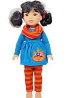 Unicorn Pumpkin Pant Set Fits 14.5" Wellie Wisher American Girl Doll Clothing0