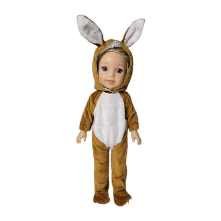 Brown Bunny Costume Fits 14.5" Wellie Wisher American Girl Doll Clothing3