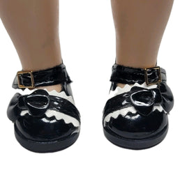 Black Bow Mary Jane Dress Shoes Fits 14.5" Wellie Wisher American Girl Doll0