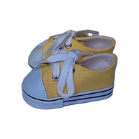 Yellow Low Top Canvas Sneakers Fits 18" American Girl Doll Clothing Shoes2