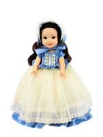 Blue Colonial Style Dress Fits 14.5 Wellie Wisher American Girl Doll Clothes0
