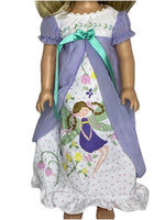 Purple Fairy Nightgown Fits 14.5" Wellie Wisher American Girl Doll Clothing1