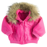 Hot Pink Fur Trimmed Puffy Jacket Fits 18" American Girl Doll Clothes2