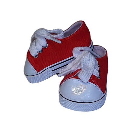 Red Low Top Canvas Sneakers Fits 18" American Girl Doll Clothing Shoes0