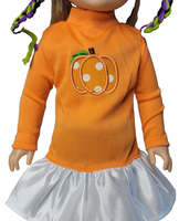 Pumpkin Outfit Fits 14.5" Wellie Wisher American Girl Doll Clothing2