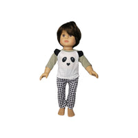 Panda Bear Pajama Pant Set Fits 18" American Boy Girl Doll Clothes0