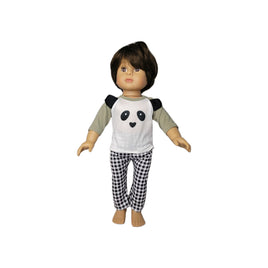 Panda Bear Pajama Pant Set Fits 18" American Boy Girl Doll Clothes0