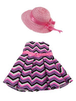 Chevron Pattern Dress And Hat Fits 18" American Girl Doll Clothing2