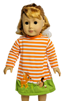 Woodland Animals Dress Fits 18" American Girl Doll Clothing0