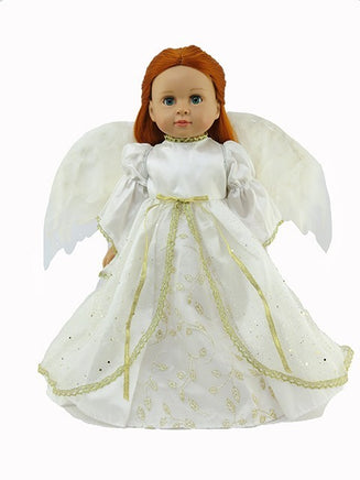 White And Gold Angel Dress Wings Fits 18" American Girl Doll Clothing0