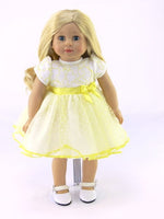 White And Yellow Polka Dot Dress Fits 18" American Girl Doll Clothing1