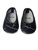 Black Ballet Bow Flats Fits 18" American Girl Doll Clothing Shoes1