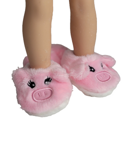 Little Piggy Slippers Fits 14.5" Wellie Wisher American Girl Doll Shoes0
