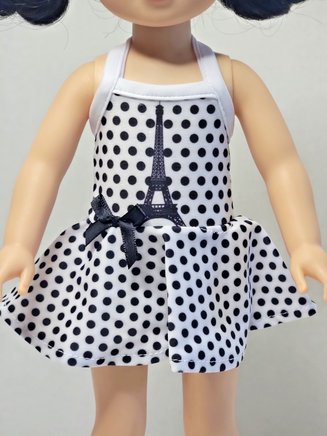 Paris Eiffel Tower Swimsuit Fits 14.5" Wellie Wisher American Girl Doll Clothing2