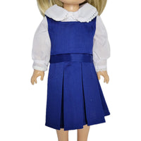 Navy Jumper Dress Outfit Fits 14.5" Wellie Wisher American Girl Doll Clothing1