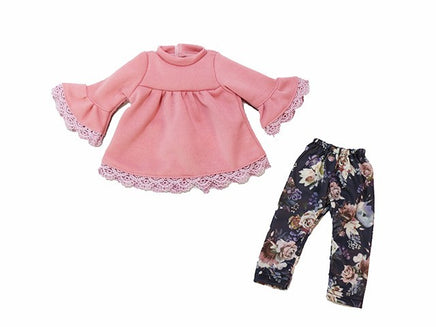 Pink Lace Trim Top Floral Pant Set Fits 18" American Girl Doll Clothing1