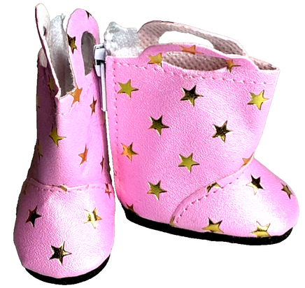 Pink Star Rain Boots Fits 14.5" Wellie Wisher American Girl Doll Shoes3